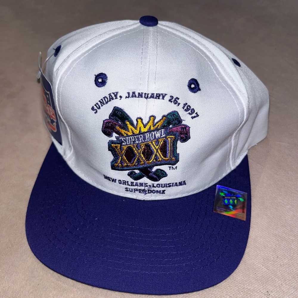 DSNWT Vintage Super Bowl XXXI Logo 7 Snapback - Picture 2 of 7